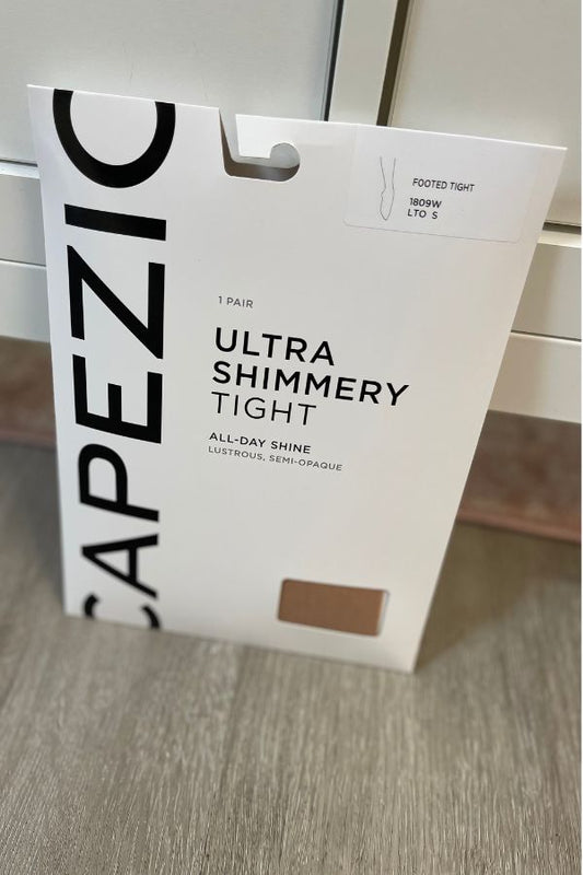 Capezio Ultra Shimmery Dance Tights in Light Toast Style 1809W at The Dance Shop Long Island