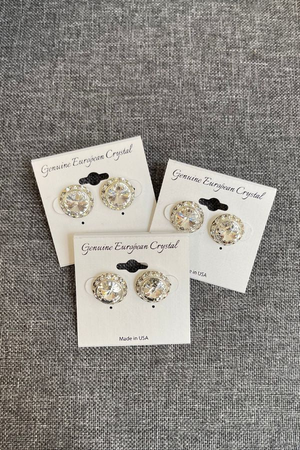15mm Austrian Crystal Post Earrings for dance competitions and recitals at The Dance Shop Long Island