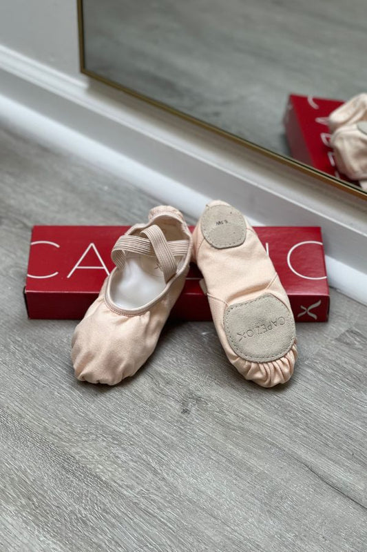 Capezio Children's Hanami Canvas Ballet Shoes in Light Pink at NY Dancewear 2037C