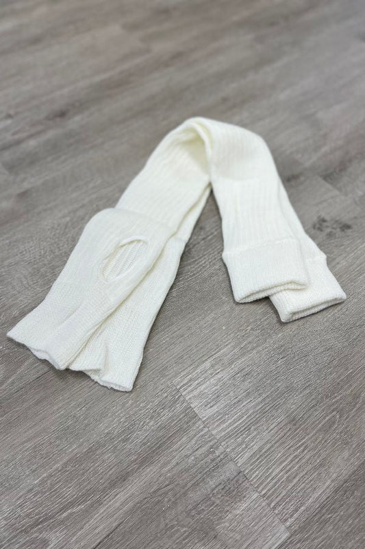 27 Inch Stirrup Leg Warmers in White at The Dance Shop Long Island