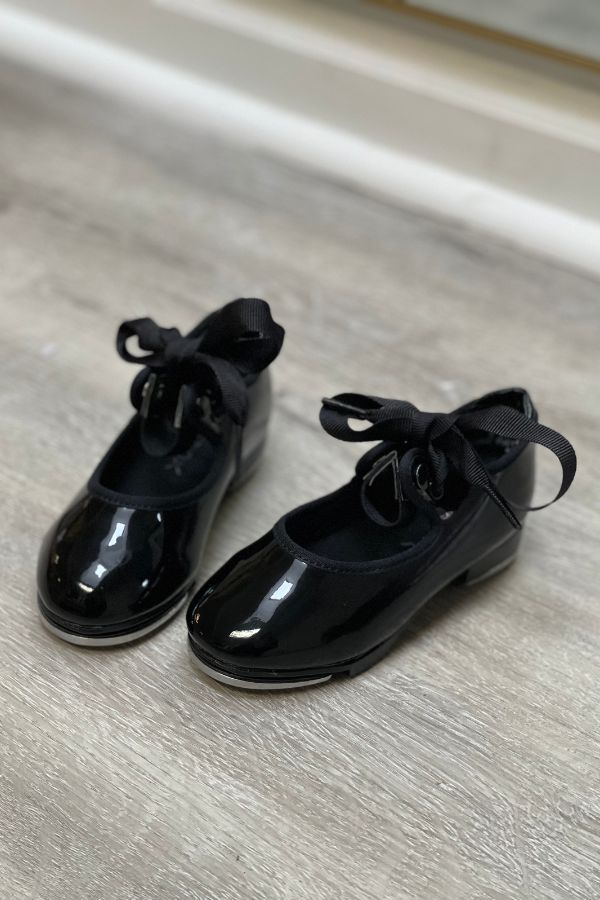 Capezio Shuffle Taps in Black Patent Style 356C at The Dance Shop Long Island