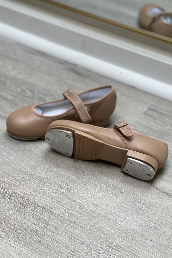 Capezio Mary Jane Velcro Tap Shoes for girls 3800C in Caramel at The Dance Shop Long Island