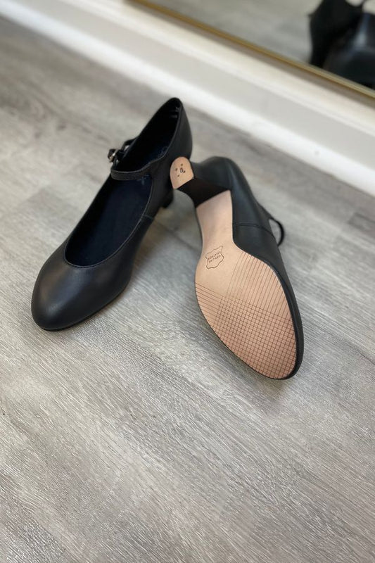 Capezio Black 2 Inch Heel Student Footlight Character Shoes at The Dance Shop Long Island