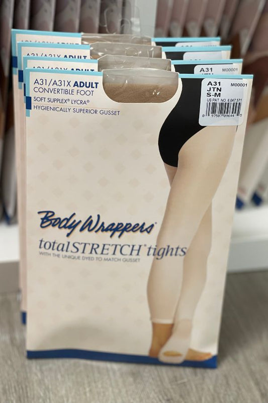 Body Wrappers Adult Convertible Dance Tights in Jazzy Tan Style A31 at The Dance Shop Long Island