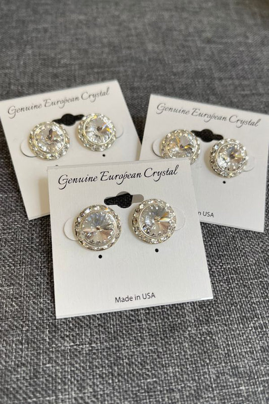 15mm Austrian Crystal Post Earrings for dance competitions and recitals at The Dance Shop Long Island