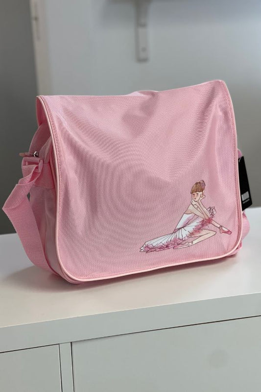 Ballerina Shoulder Bag by Bloch in Pink with Ballerina Sketch at The Dance Shop Long Island