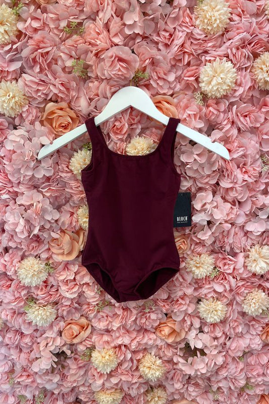 Bloch Girls Tank Leotard in Burgundy CL5405 at The Dance Shop Long Island