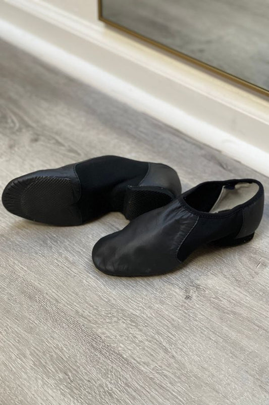 Children's Bloch Neo-Flex Slip On Jazz Shoes in Black at The Dance Shop Long Island