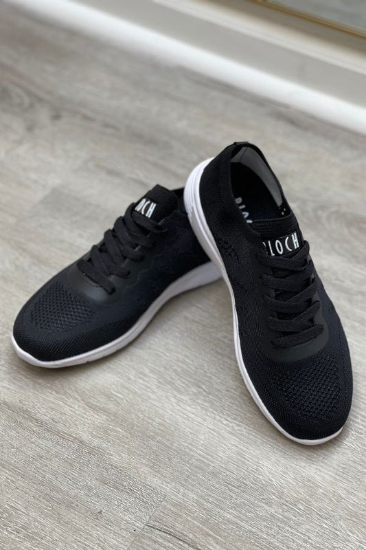 Bloch Omnia S0926L Black Lightweight Knitted Sneaker S0926L at The Dance Shop Long Island