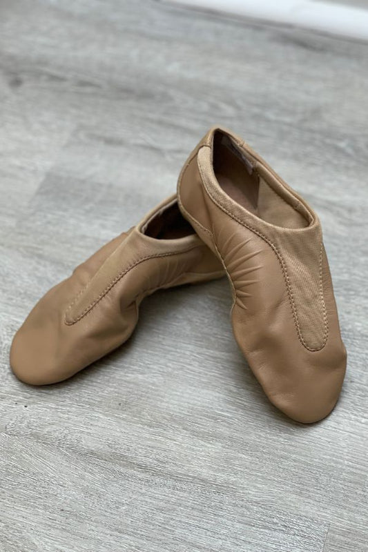 Bloch Ladies Pulse Leather Jazz Shoes in Tan Style S0470L at The Dance Shop Long Island