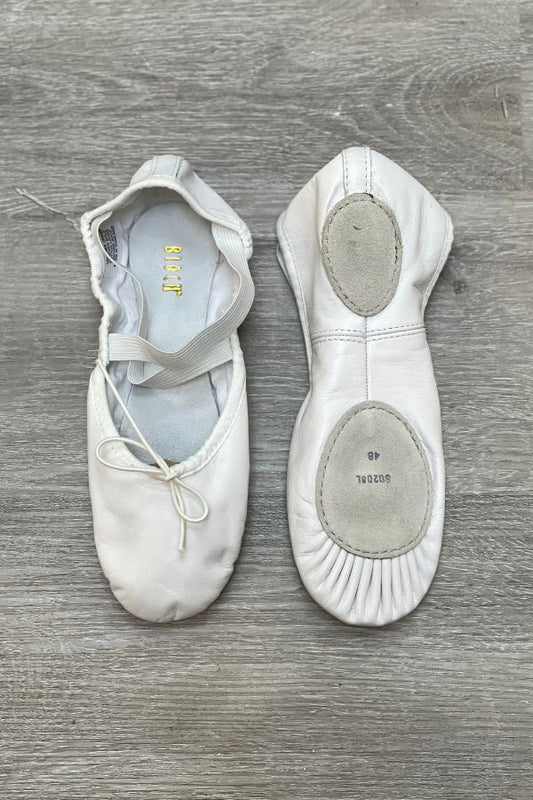 Bloch White Leather Split Sole Ballet Shoes in Style S0208L at The Dance Shop Long Island