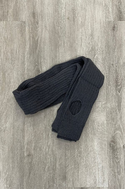 Body Wrappers 48 Inch Stirrup Leg Warmers in Charcoal at The Dance Shop Long Island