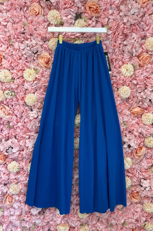 Body Wrappers Extra Wide Palazzo Dance Pants in Royal Blue Style 565 at The Dance Shop Long Island