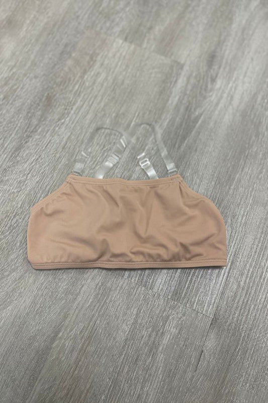 Body Wrappers TotalStretch Bra in Nude with clear adjustable straps at The Dance Shop Long Island