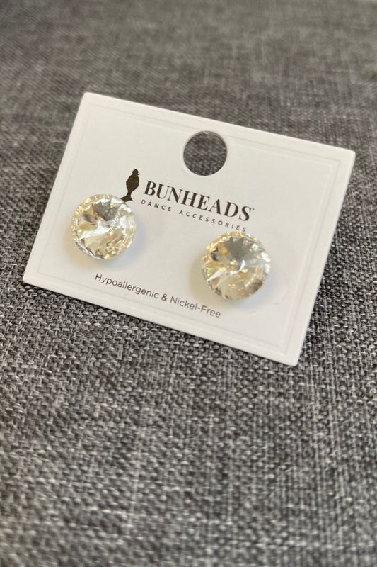 Bunheads Performance Earrings 12mm Clear at The Dance Shop Long Island