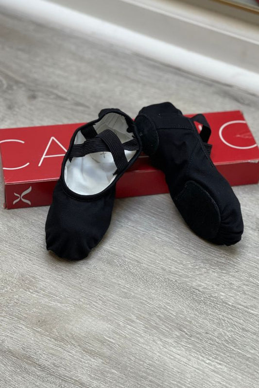 Capezio Hanami 2037W Adult Black Canvas Ballet Shoes at The Dance Shop Long Island