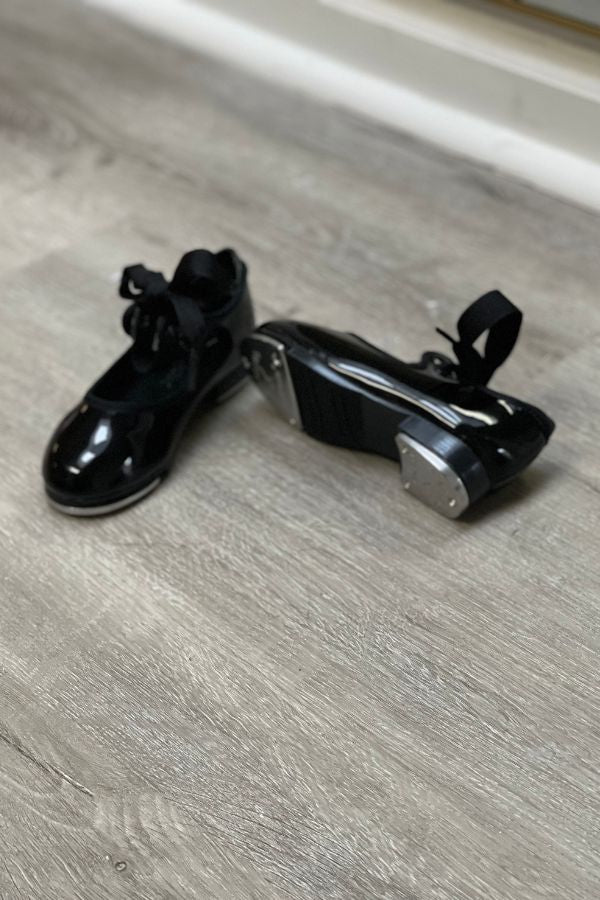 356C Capezio Black Patent Shuffle Shoes at The Dance Shop Long Island