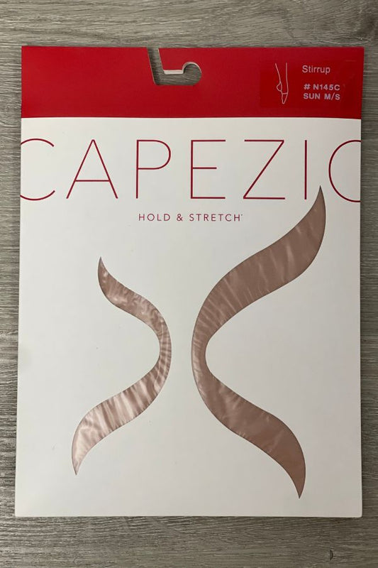 Capezio Children's Hold & Stretch Stirrup Tights in Suntan Style N145C at The Dance Shop Long Island