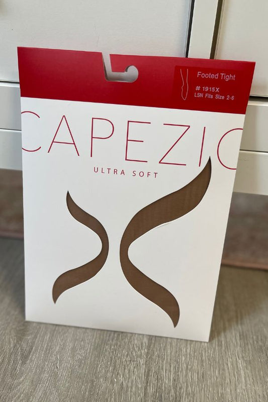 Capezio Children's Ultra Soft Footed Dance Tights in Light Suntan Style 1915C at The Dance Shop Long Island