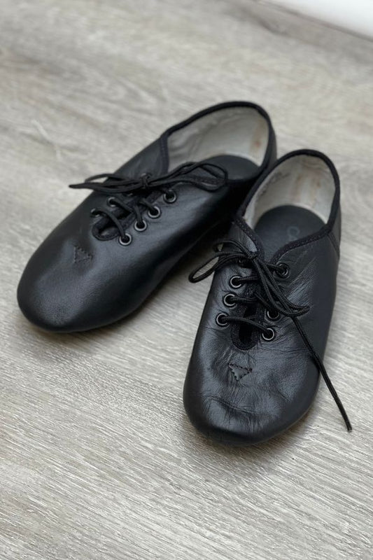 Capezio Children's Oxford Lace Up Jazz Shoes in Black Style EJ1C at The Dance Shop Long Island