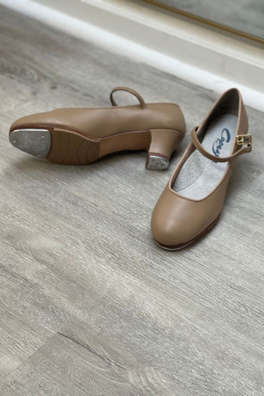Capezio Tap Jr Footlight High Heel Tap Shoes in Caramel at The Dance Shop Long Island