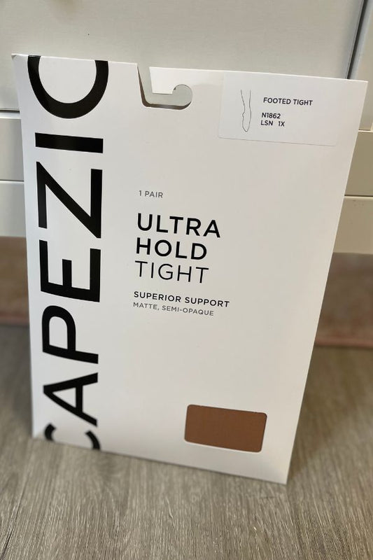 Capezio Plus Size Ultra Hold Footed Dance Tights in Light Suntan Style N1862 at The Dance Shop Long Island