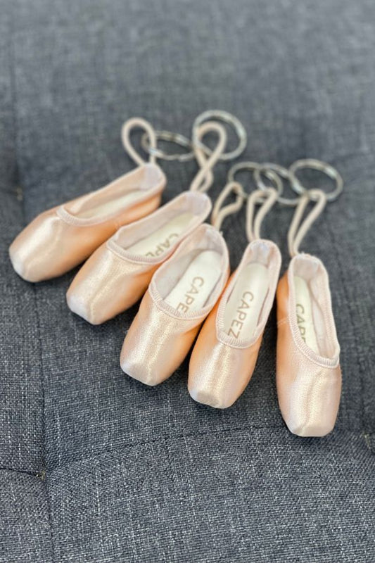 Capezio Pointe Shoe Keychain in Petal Pink at The Dance Shop Long Island