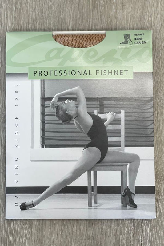 Capezio Professional Fishnet Seamless Tights in Caramel Style 3000 at The Dance Shop Long Island