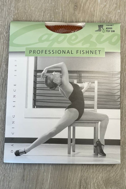 Capezio Professional Fishnet Seamless Tights in Toffee Style 3000 at The Dance Shop Long Island