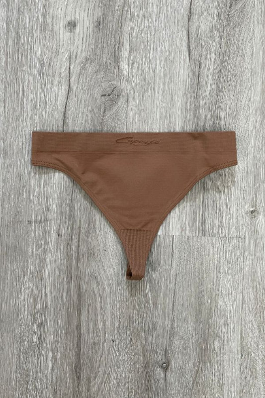 Capezio Seamless Low Rise Thong in Mocha 3678 at The Dance Shop Long Island