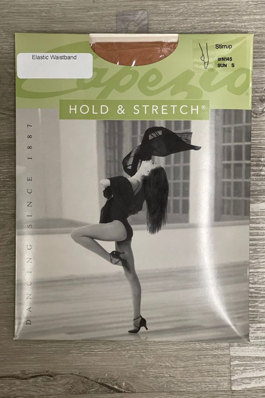 Capezio Stirrup Ultra Hold Suntan Dance Tights N145 at The Dance Shop Long Island