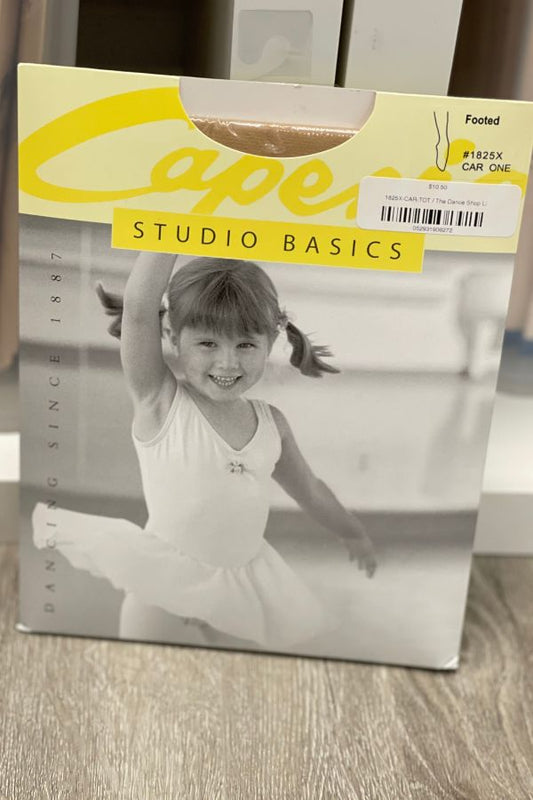 Capezio Children's Studio Basics Footed Dance Tights in Caramel Style 1825C at The Dance Shop Long Island