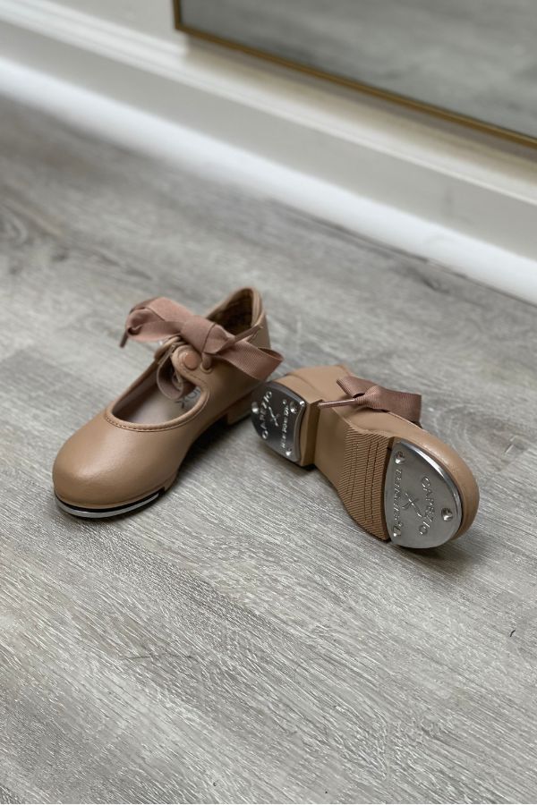 Capezio Shuffle Tap beginner Tap Shoes in Caramel at The Dance Shop Long Island