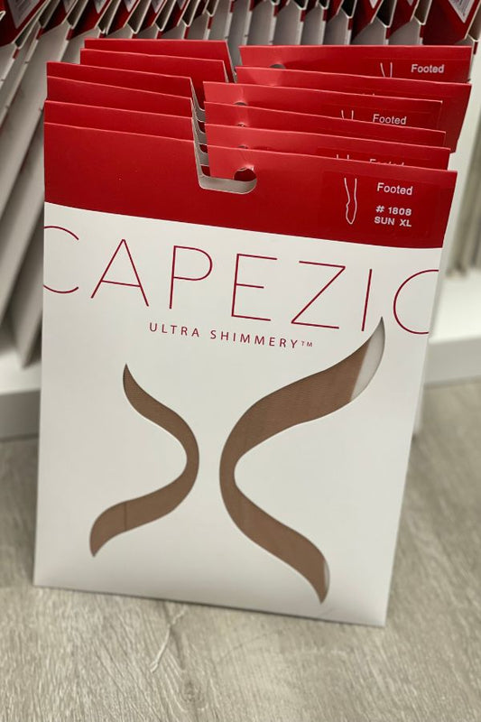 Capezio Ultra Shimmery Footed Dance Tights in Suntan at The Dance Shop Long Island