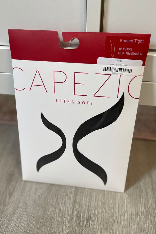 Capezio Ultra Soft Children's Footed Dance Tights in Black Style 1915C at The Dance Shop Long Island
