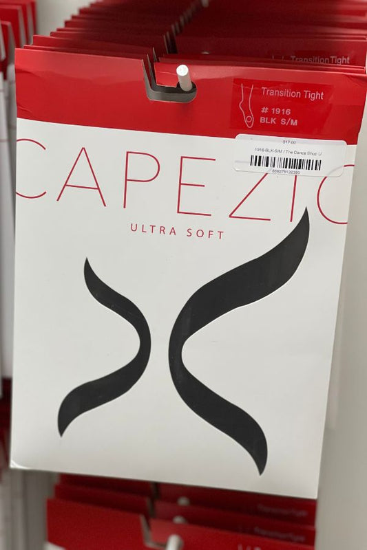 Capezio Adult Ultra Soft Transition Tights in Black Style 1916 at The Dance Shop Long Island