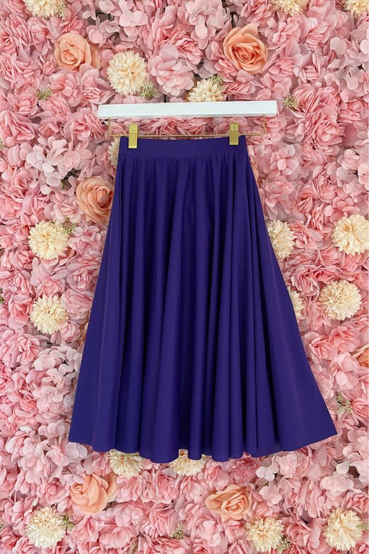Girls Deep Purple Circle Praise Dance Skirt by Body Wrappers 0501 at The Dance Shop Long Island