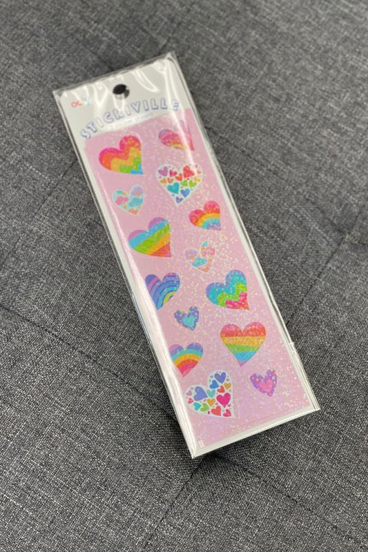 Holographic Rainbow Heart Skinny Sticker Pack at The Dance Shop Long Island