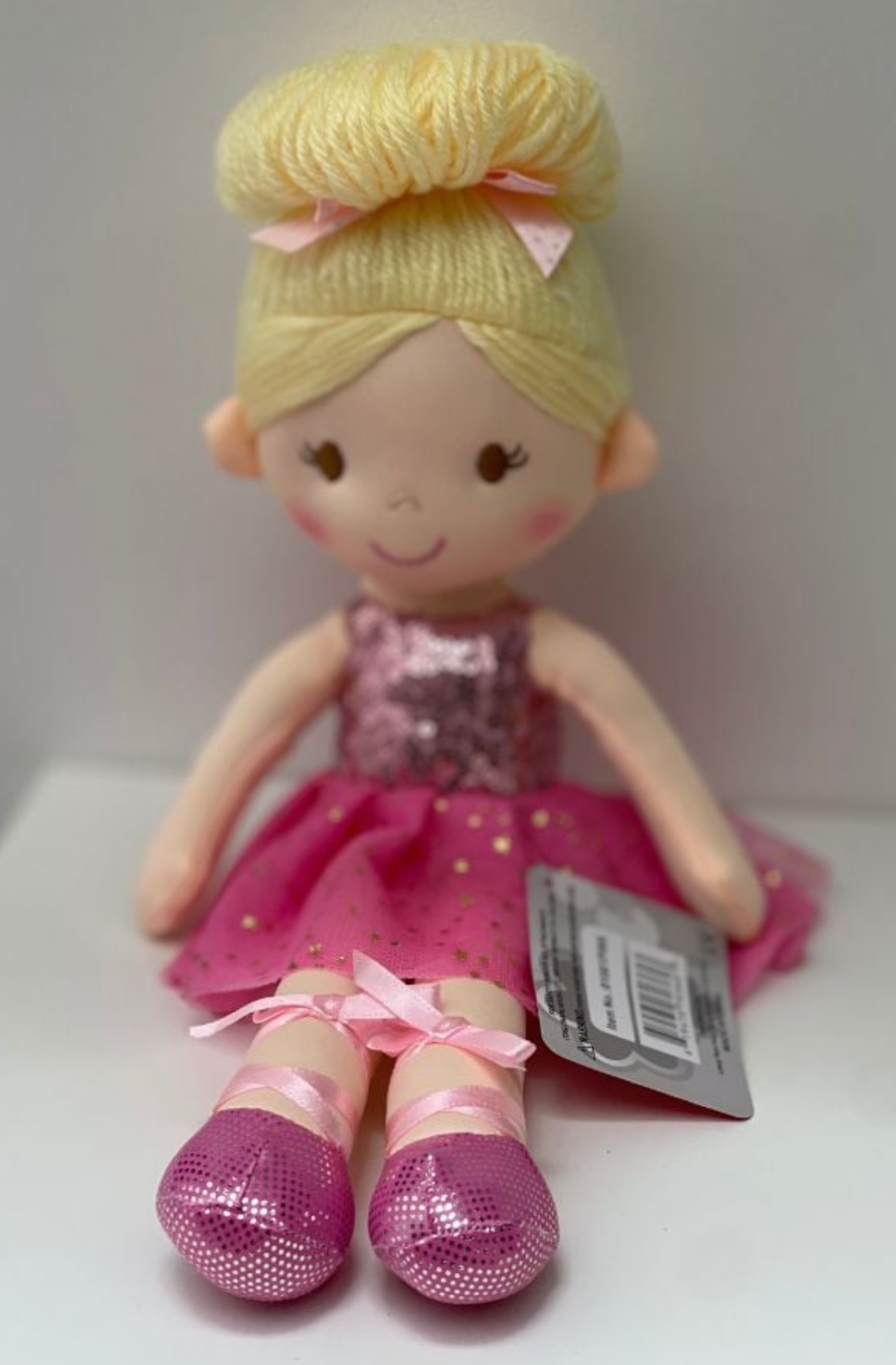 14 inch pink glitter dress ballerina doll dance gift at The Dance Shop Long Island