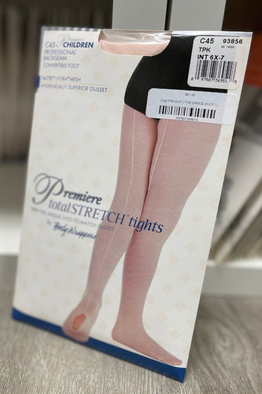 Professional Back Seam Tights for Children in Theatrical Pink at The Dance Shop Long Island