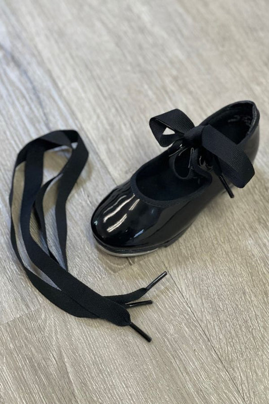 Replacement Pair of Black Shoelaces for the Shuffle Tap or Jr Tyette Tap Shoes at The Dance Shop Long Island