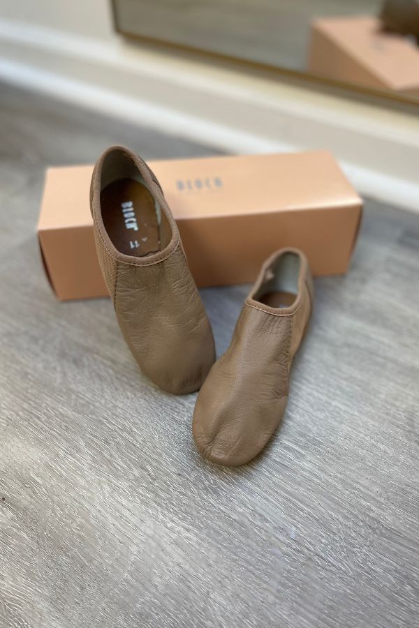 Bloch Neoflex Jazz Slip On Shoes in Tan at The Dance Shop Long Island