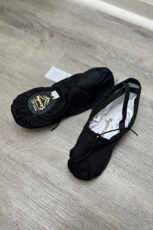 Sansha Pro1C Black Canvas Split Sole Ballet Shoes at The Dance Shop Long Island