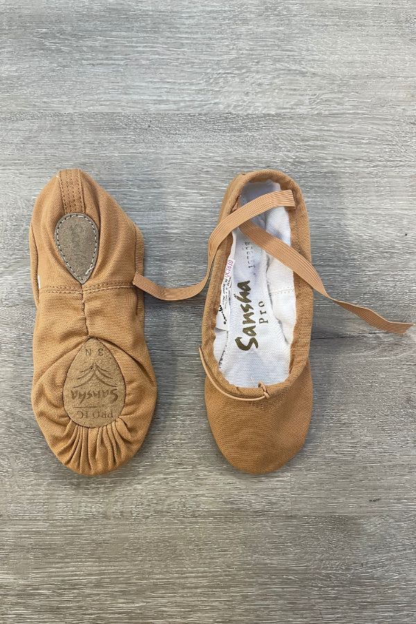 Sansha PRO1C Canvas Split Sole Ballet Shoe - Flesh