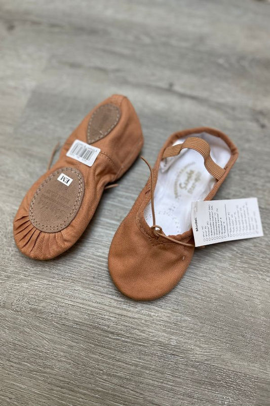 Sansha Star Split 15C Canvas Split Sole Ballet Shoes in Flesh at The Dance Shop Long Island