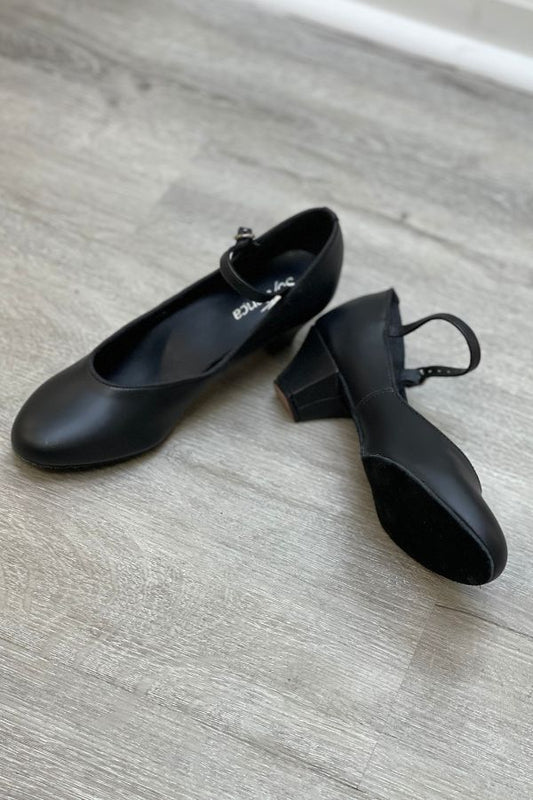 So Danca Candice CH02 Black Flexible Suede Sole Character Shoes in 1.25 inches at The Dance Shop Long Island