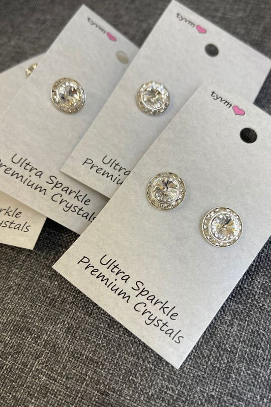 Ultra Sparkle Crystal Post Back Earrings Dance at The Dance Shop Long Island